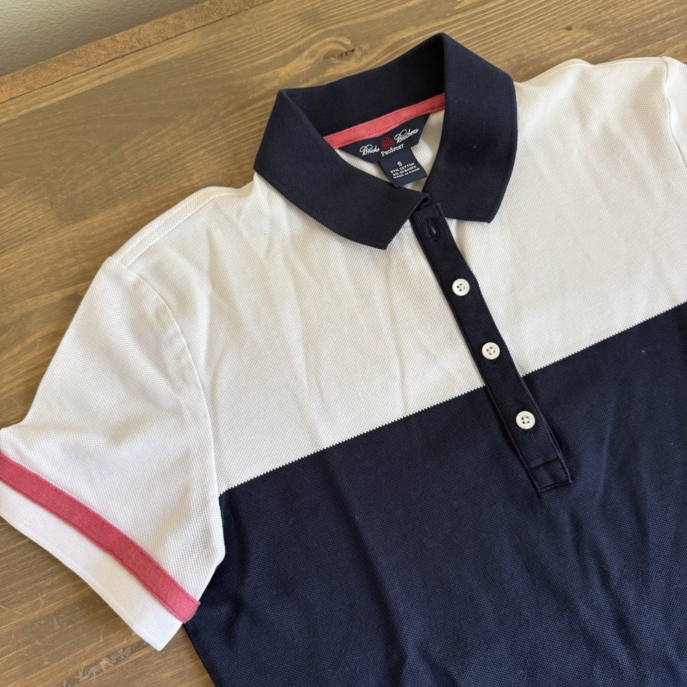 Brooks Brothers Womens Small ProSport Short Sleeve Golf Tennis Polo Shirt Top